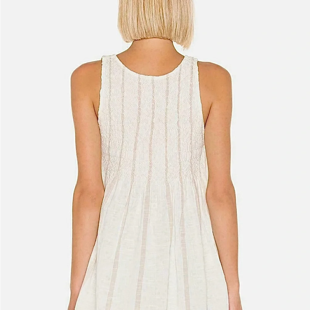 Free People Obi Posey Linen blend tank tunic. Ivory/beige. Size M. - Picture 2 of 10